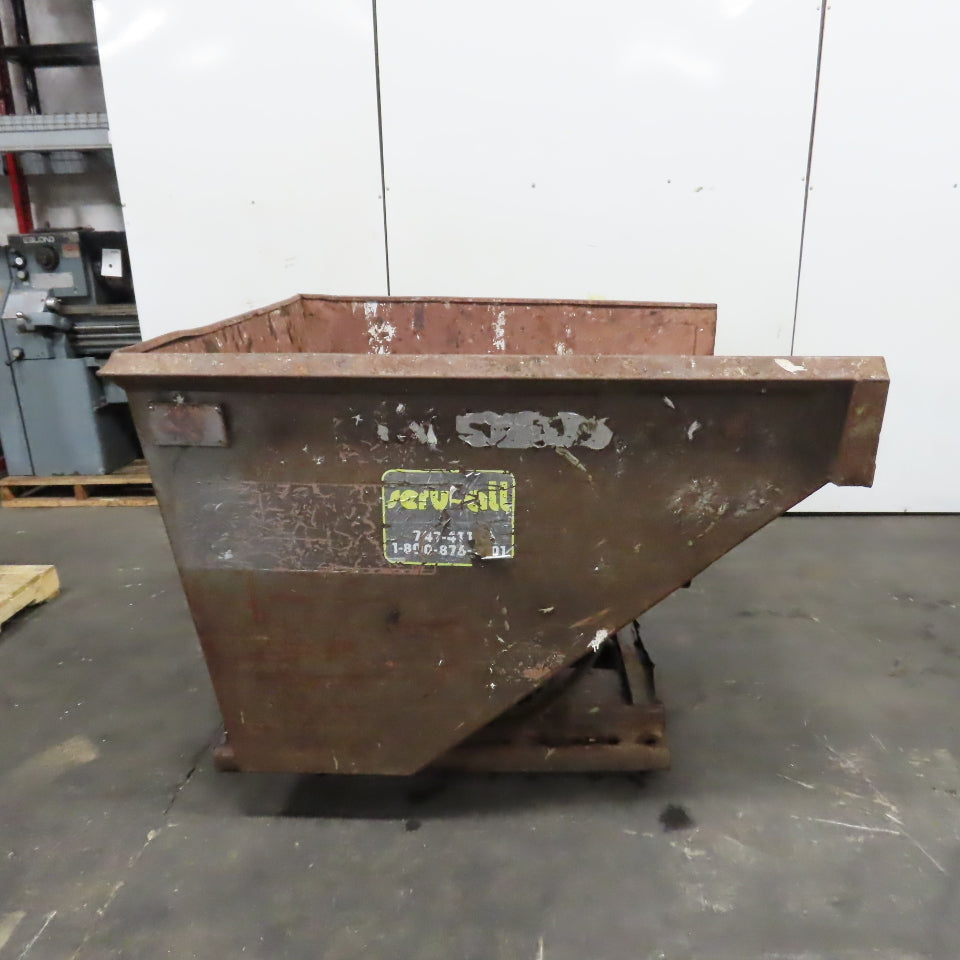 1-1/2 (1.5) Cubic Yard Self Dumping Trash Scrap Hopper 57" x 55.5" x 40"