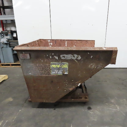 1-1/2 (1.5) Cubic Yard Self Dumping Trash Scrap Hopper 57" x 55.5" x 40"