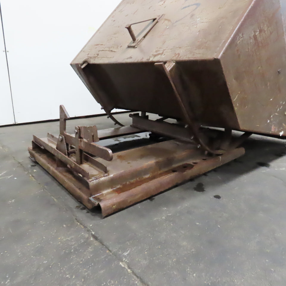 1-1/2 (1.5) Cubic Yard Self Dumping Trash Scrap Hopper 57" x 55.5" x 40"