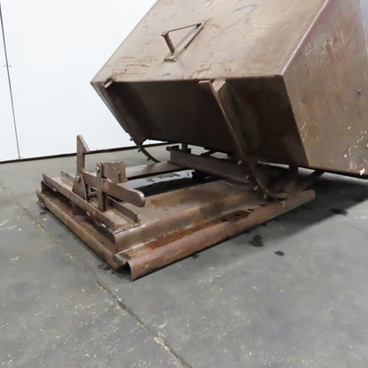 1-1/2 (1.5) Cubic Yard Self Dumping Trash Scrap Hopper 57" x 55.5" x 40"