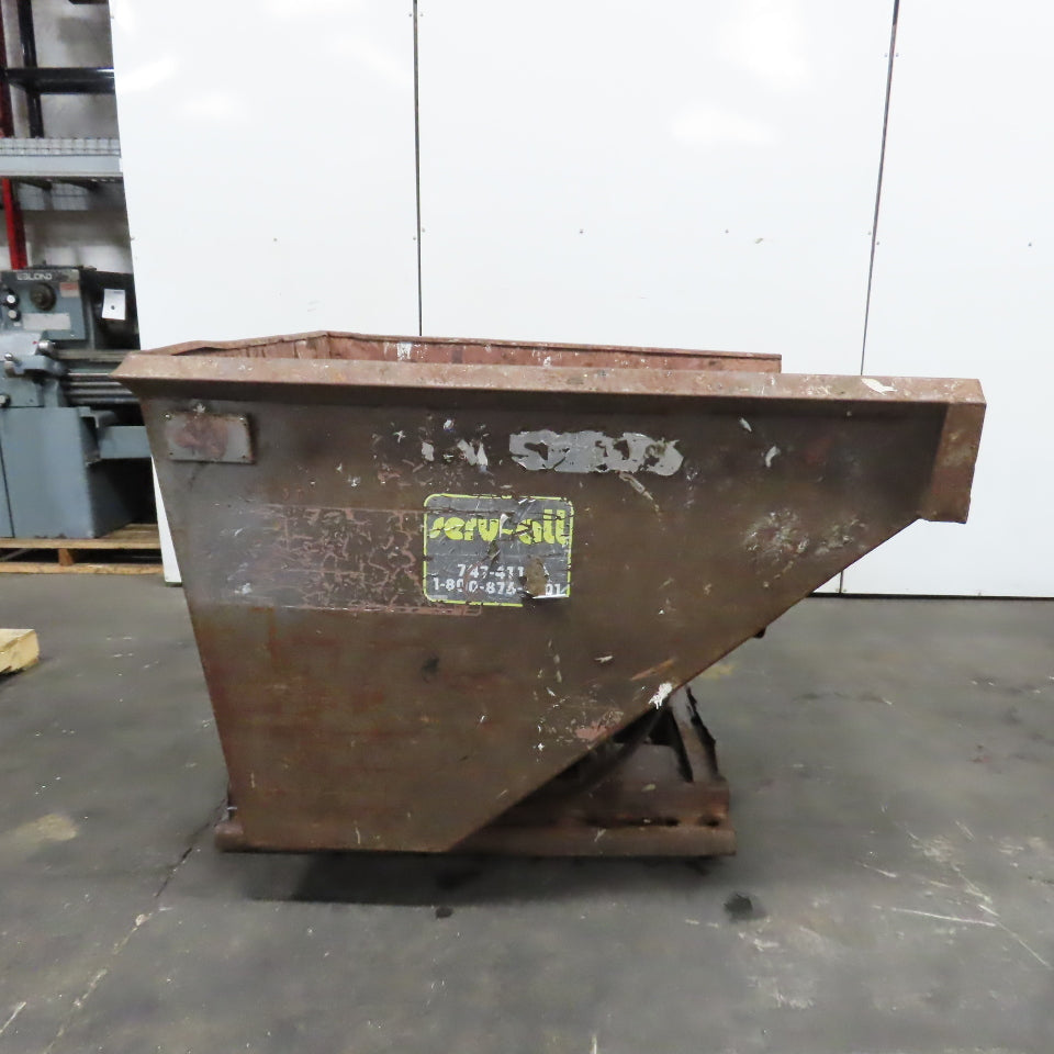 1-1/2 (1.5) Cubic Yard Self Dumping Trash Scrap Hopper 57" x 55.5" x 40"