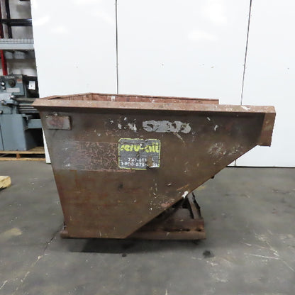 1-1/2 (1.5) Cubic Yard Self Dumping Trash Scrap Hopper 57" x 55.5" x 40"