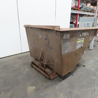 1-1/2 (1.5) Cubic Yard Self Dumping Trash Scrap Hopper 57" x 55.5" x 40"