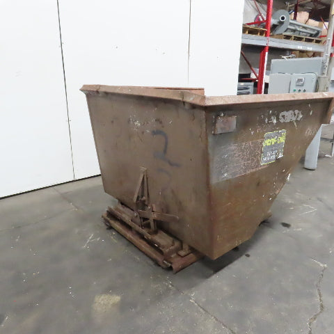 1-1/2 (1.5) Cubic Yard Self Dumping Trash Scrap Hopper 57" x 55.5" x 40"