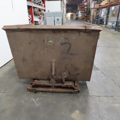 1-1/2 (1.5) Cubic Yard Self Dumping Trash Scrap Hopper 57" x 55.5" x 40"