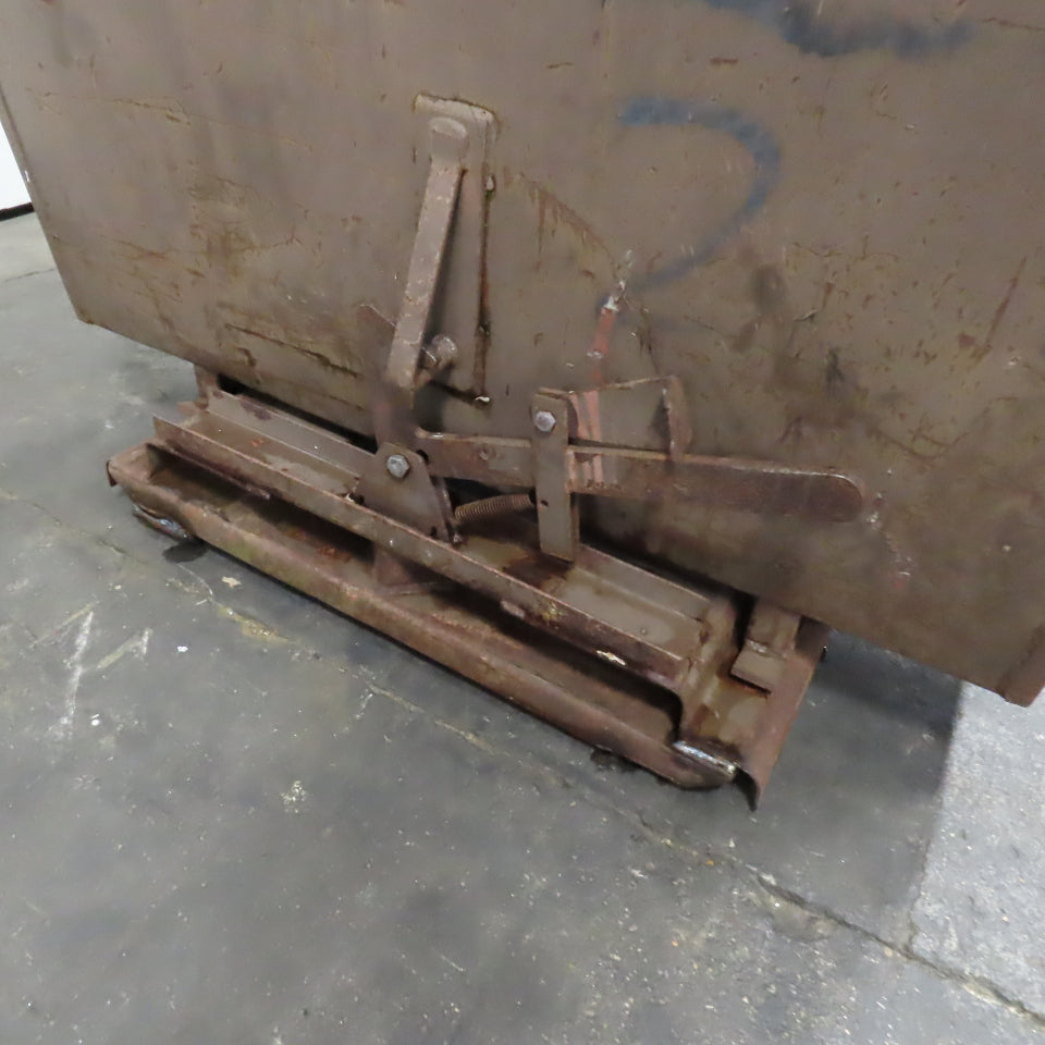1-1/2 (1.5) Cubic Yard Self Dumping Trash Scrap Hopper 57" x 55.5" x 40"
