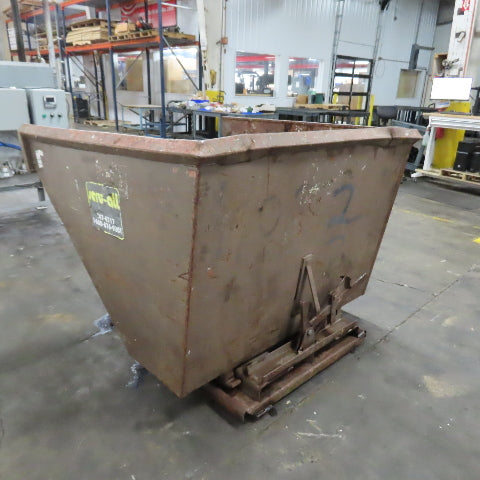 1-1/2 (1.5) Cubic Yard Self Dumping Trash Scrap Hopper 57" x 55.5" x 40"