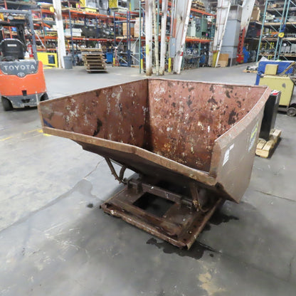 1-1/2 (1.5) Cubic Yard Self Dumping Trash Scrap Hopper 57" x 55.5" x 40"