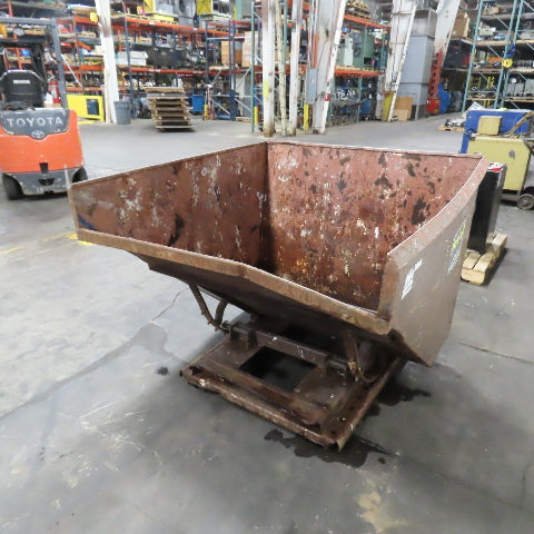 1-1/2 (1.5) Cubic Yard Self Dumping Trash Scrap Hopper 57" x 55.5" x 40"