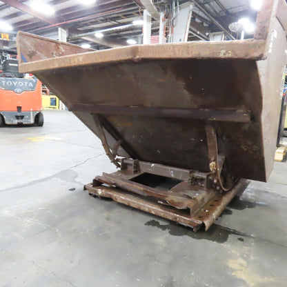 1-1/2 (1.5) Cubic Yard Self Dumping Trash Scrap Hopper 57" x 55.5" x 40"