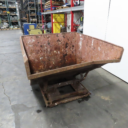 1-1/2 (1.5) Cubic Yard Self Dumping Trash Scrap Hopper 57" x 55.5" x 40"