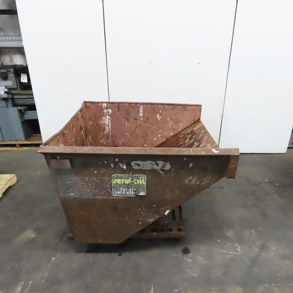 1-1/2 (1.5) Cubic Yard Self Dumping Trash Scrap Hopper 57" x 55.5" x 40"