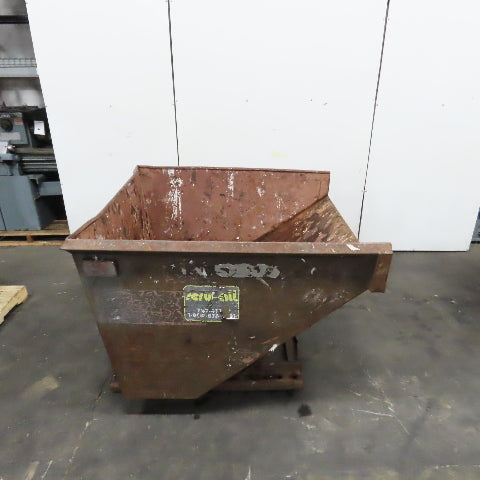 1-1/2 (1.5) Cubic Yard Self Dumping Trash Scrap Hopper 57" x 55.5" x 40"