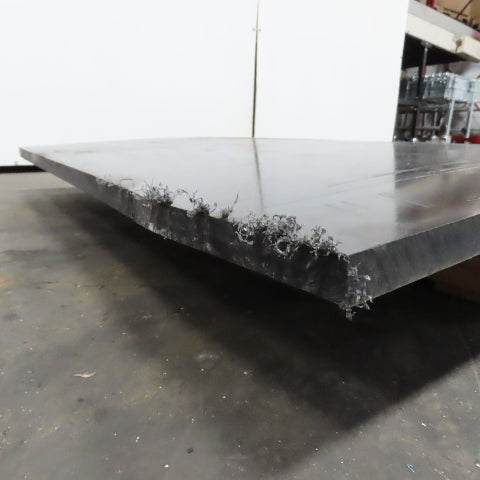 MCAM 65" x 48" x 1" Thick Tivar 1000 Plate Black UHMW-PE Self Lubricating