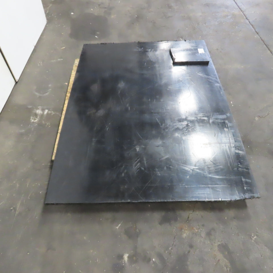 MCAM 65" x 48" x 1" Thick Tivar 1000 Plate Black UHMW-PE Self Lubricating
