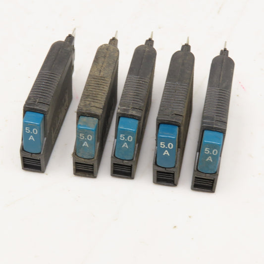 ETA 1180-01-5A 250VAC 65VDC 5A Circuit Breaker Lot Of 5