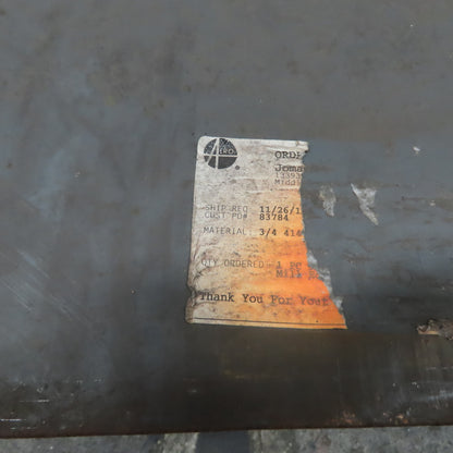 A829- Grade 4140 Alloy Steel Plate 70" x 96" x 3/4" Thick
