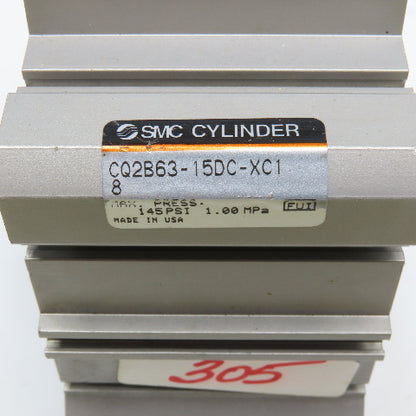 SMC CQ2B63-15DC-XC1 63mm Bore 15mm Stroke Double Acting Air Cylinder