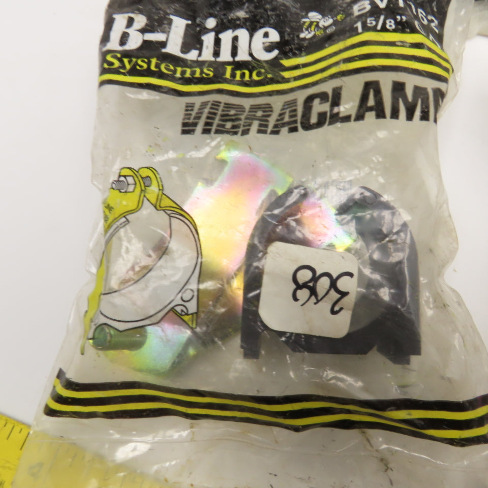 B-Line BVT162 Vibraclamp 1-5/8" OD Vibration Absorbing Pipe Clamp Lot Of 5