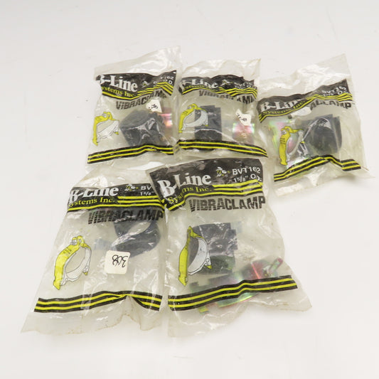 B-Line BVT162 Vibraclamp 1-5/8" OD Vibration Absorbing Pipe Clamp Lot Of 5