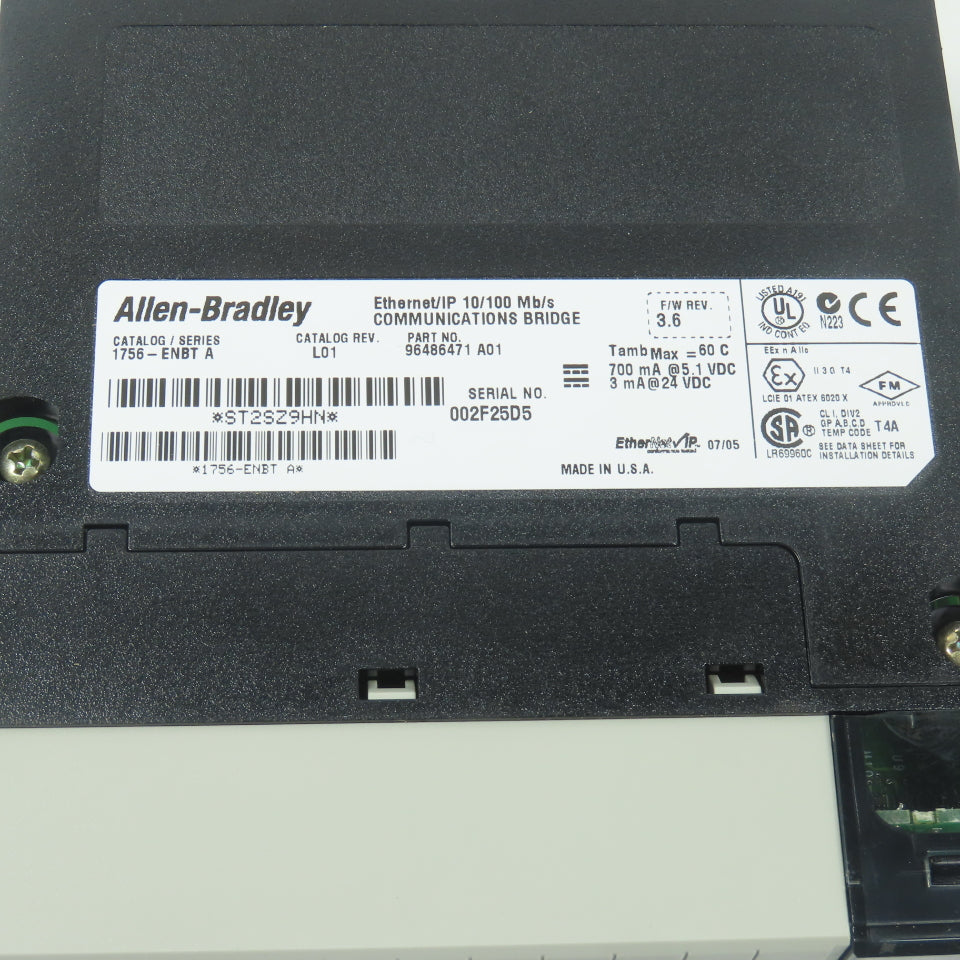 Allen Bradley 1756-ENBT Ser A Ethernet/IP 10/100 Mb/s Communications Bridge
