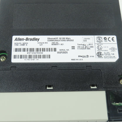 Allen Bradley 1756-ENBT Ser A Ethernet/IP 10/100 Mb/s Communications Bridge