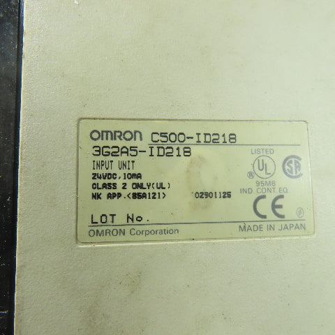 Omron C500-ID218 3G2A5-ID218 Input Unit 24VDC Lot Of 6