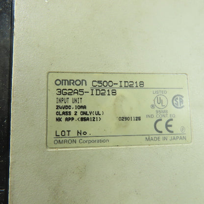 Omron C500-ID218 3G2A5-ID218 Input Unit 24VDC Lot Of 6