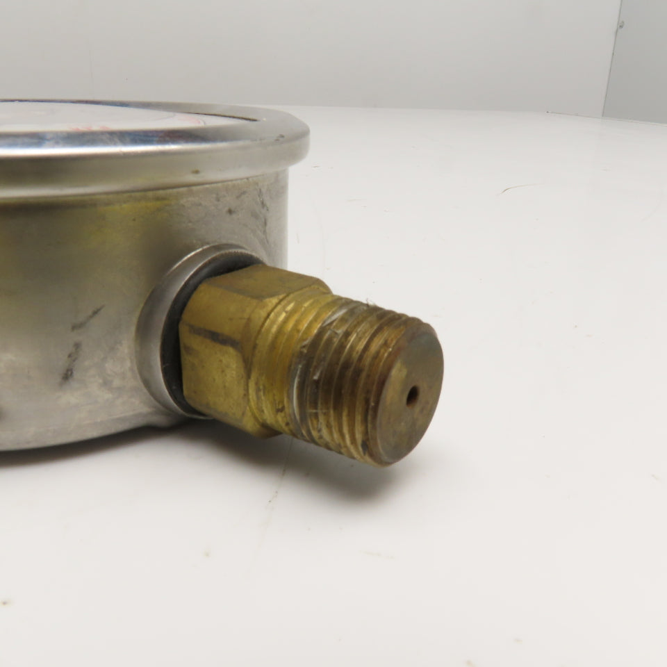 Stauff 0-3000PSI Oil Filled Pressure Gauge 4" Stainless 1/2" NPT Bottom Ported