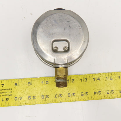 Stauff 0-3000PSI Oil Filled Pressure Gauge 4" Stainless 1/2" NPT Bottom Ported