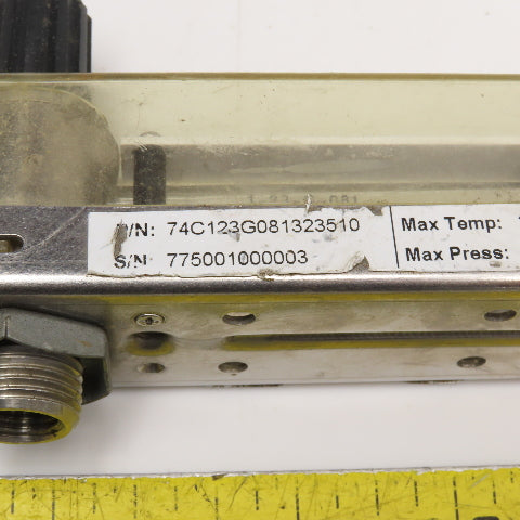 King 74C123G081323510 0-8 SCFH Flowmeter 200PSI 250°F Max 1/4NPT