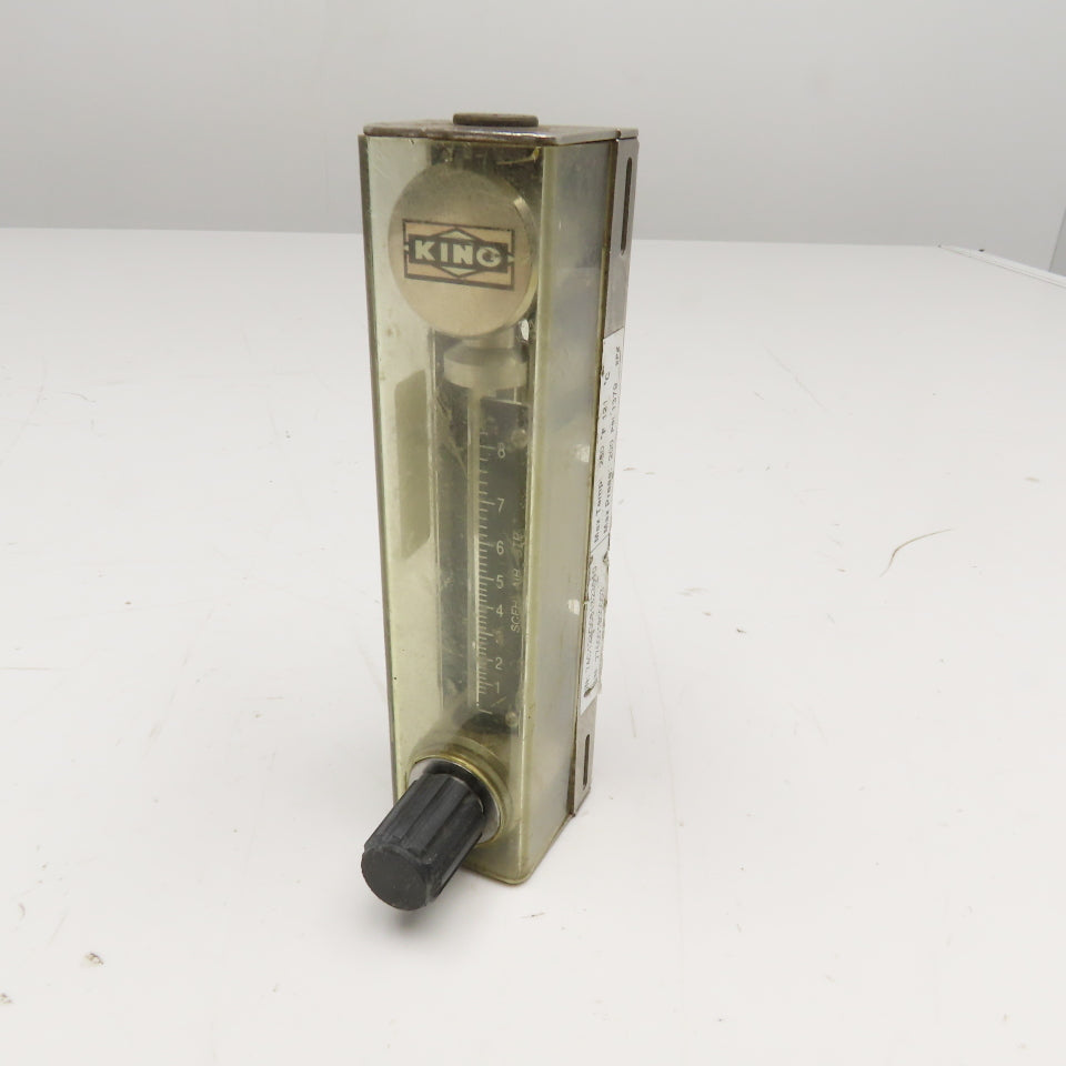 King 74C123G081323510 0-8 SCFH Flowmeter 200PSI 250°F Max 1/4NPT