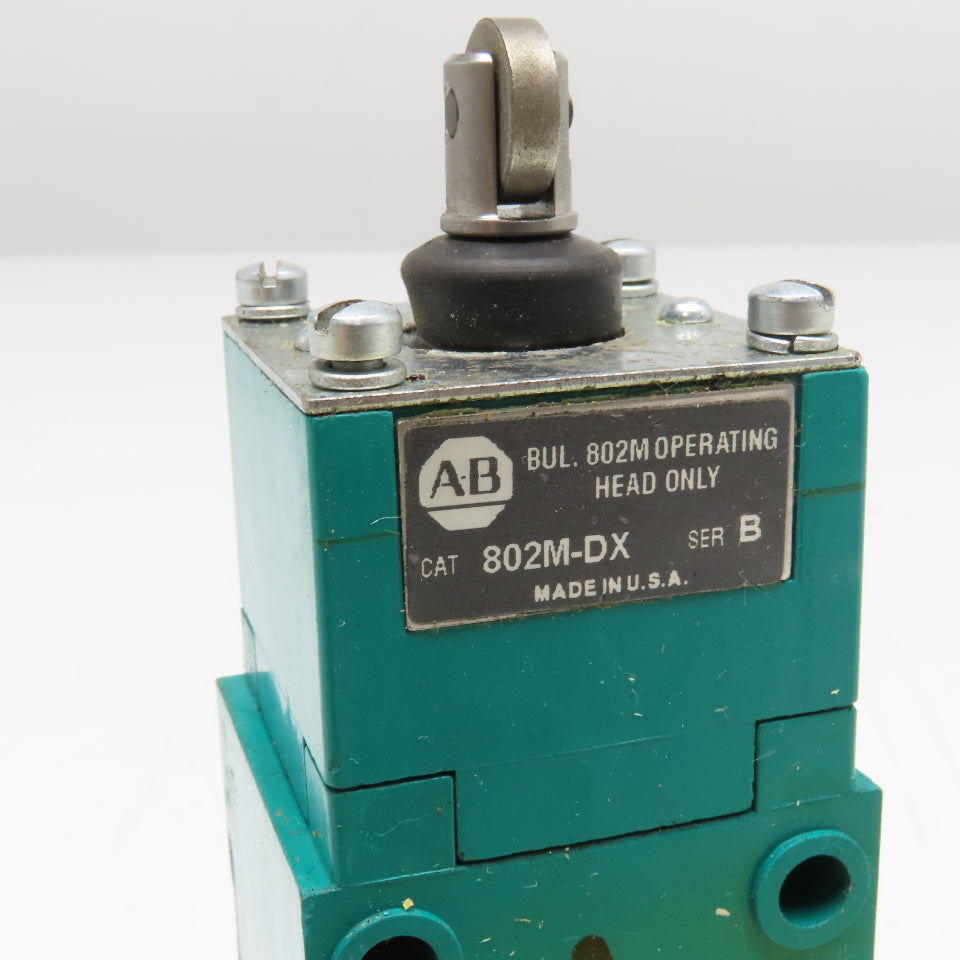 Allen Bradley 802M-AZJ9LF Limit Switch W/ 802M-DX Cam Plunger Operating Head