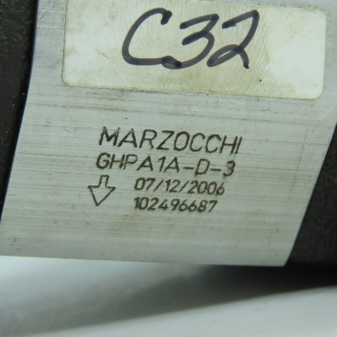 Marzocchi GHPA1A-D-3 Gear Pump 1GPM 3915PSI 6000RPM 1/2" Shaft