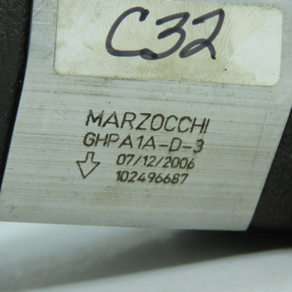 Marzocchi GHPA1A-D-3 Gear Pump 1GPM 3915PSI 6000RPM 1/2" Shaft