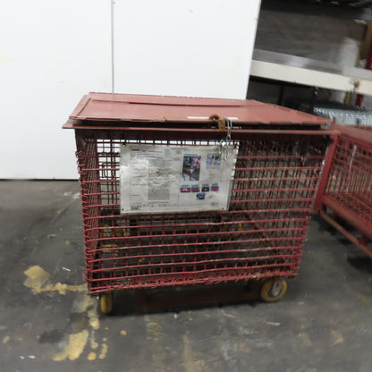 37-1/2"x 29"x 29" H Inside Enclosed Lockable Metal Cage Container Tote Crate