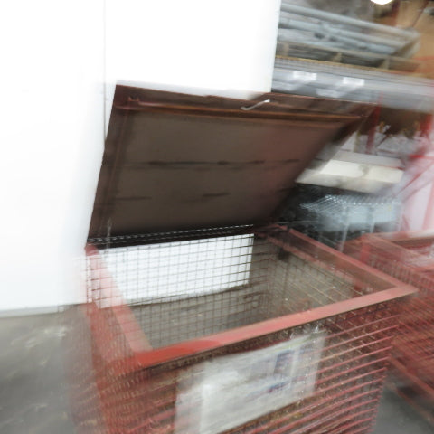 37-1/2"x 29"x 29" H Inside Enclosed Lockable Metal Cage Container Tote Crate