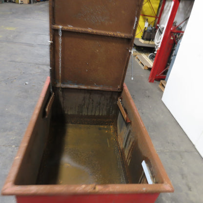 45" x30" x24" H Inside Enclosed Lockable Metal Container Tote Crate