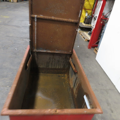 45" x30" x24" H Inside Enclosed Lockable Metal Container Tote Crate