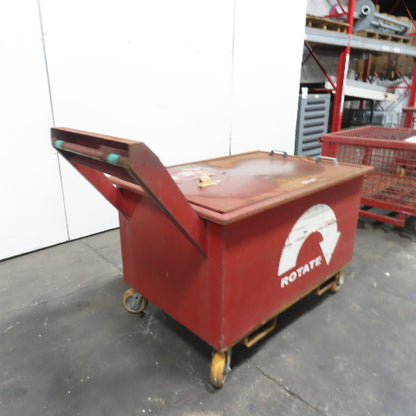 45" x30" x24" H Inside Enclosed Lockable Metal Container Tote Crate