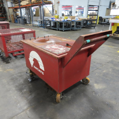 45" x30" x24" H Inside Enclosed Lockable Metal Container Tote Crate