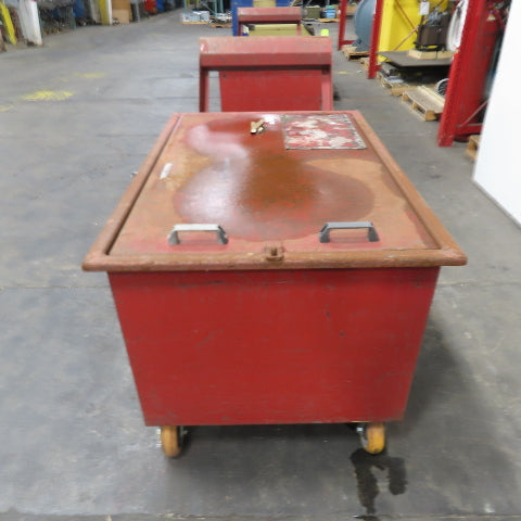 45" x30" x24" H Inside Enclosed Lockable Metal Container Tote Crate