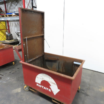 45" x30" x24" H Inside Enclosed Lockable Metal Container Tote Crate