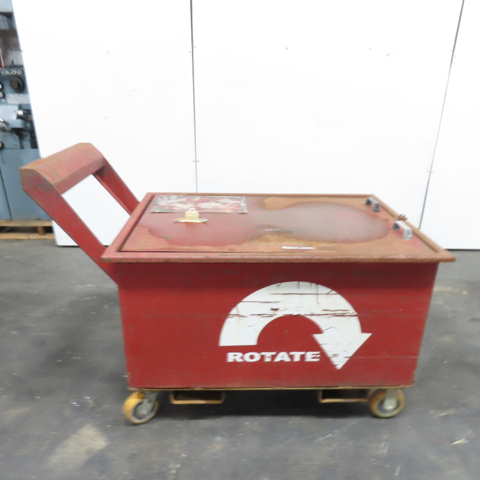 45" x30" x24" H Inside Enclosed Lockable Metal Container Tote Crate