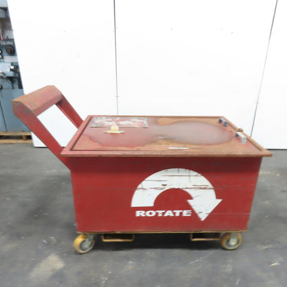 45" x30" x24" H Inside Enclosed Lockable Metal Container Tote Crate