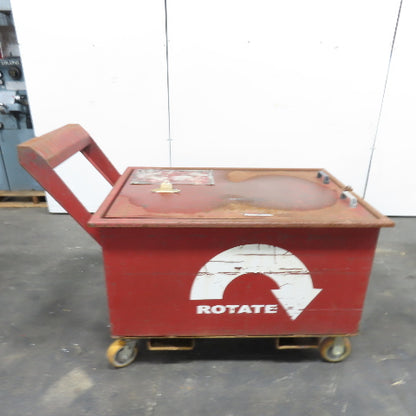 45" x30" x24" H Inside Enclosed Lockable Metal Container Tote Crate