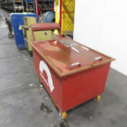 45" x30" x24" H Inside Enclosed Lockable Metal Container Tote Crate