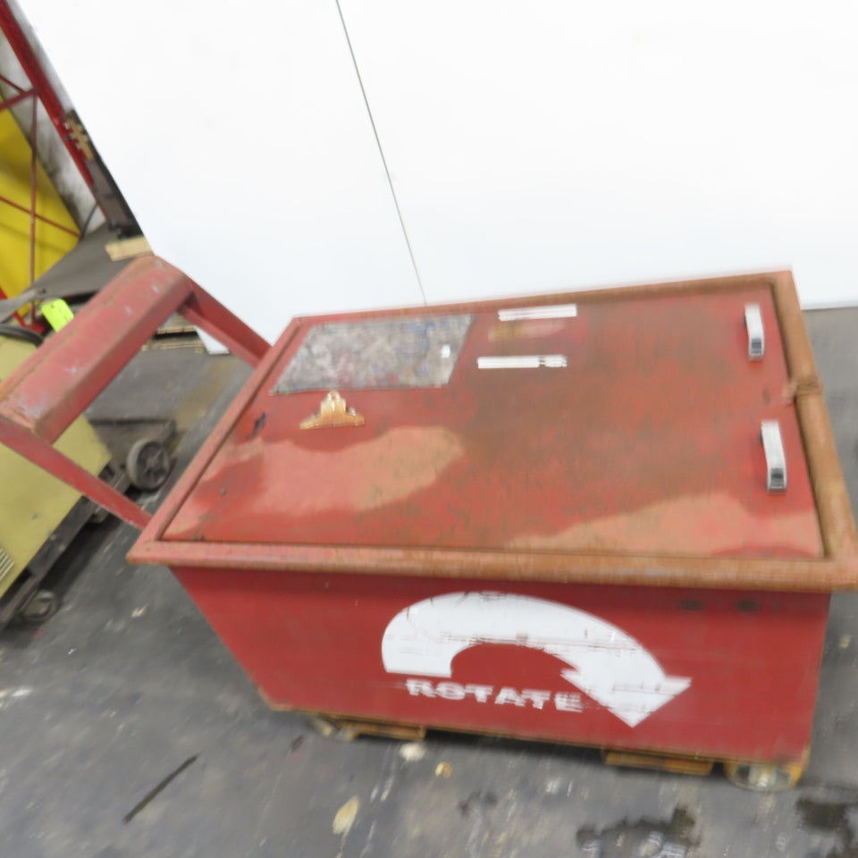 45" x30" x24" H Inside Enclosed Lockable Metal Container Tote Crate