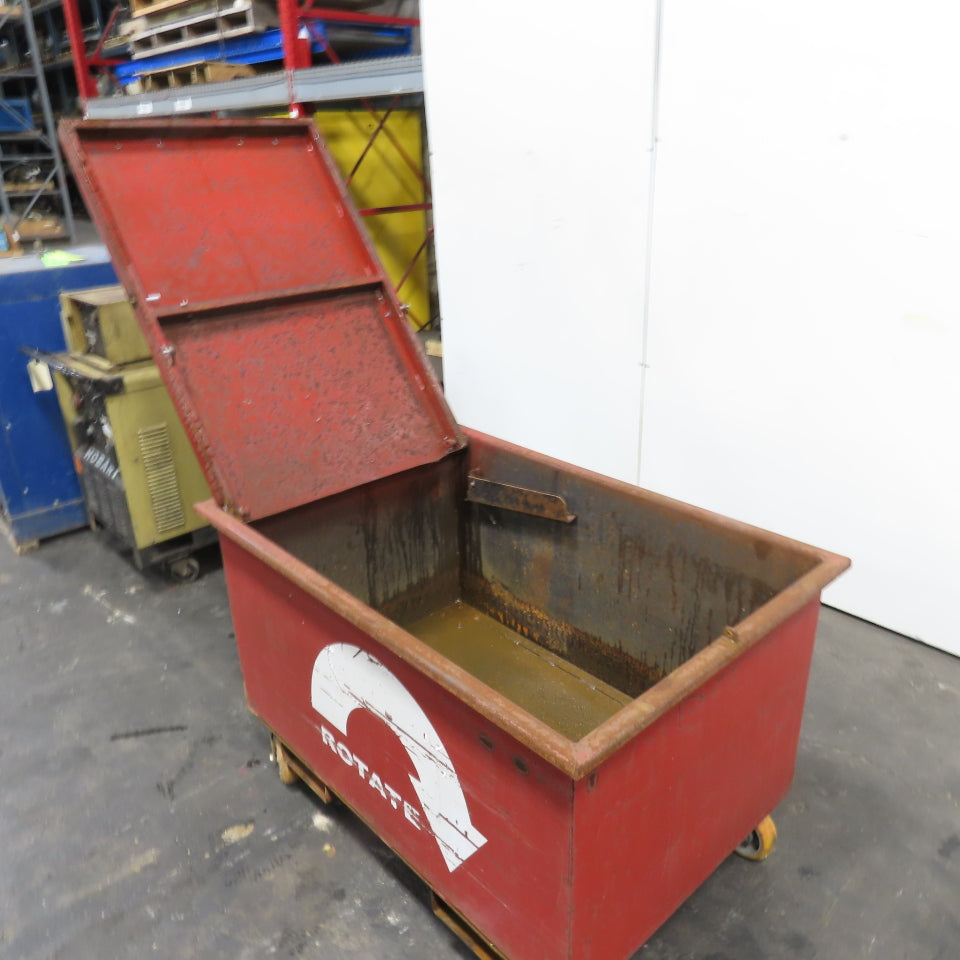 45" x30" x24" H Inside Enclosed Lockable Metal Container Tote Crate