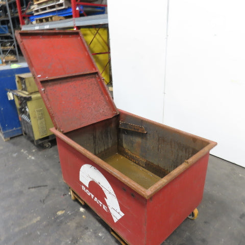 45" x30" x24" H Inside Enclosed Lockable Metal Container Tote Crate